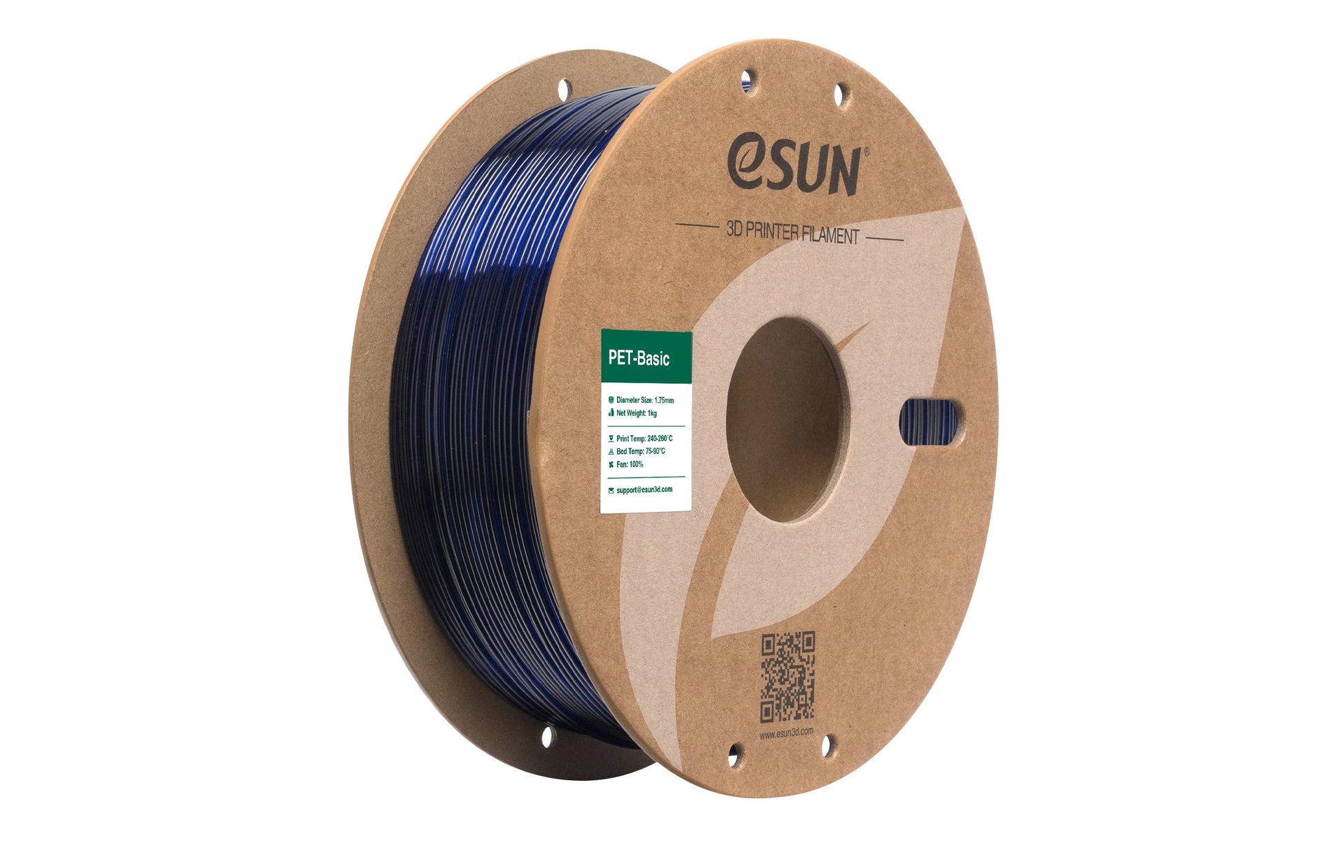 eSUN 3D-Drucker-Filament PET 1,75 mm Blau, 1 kg