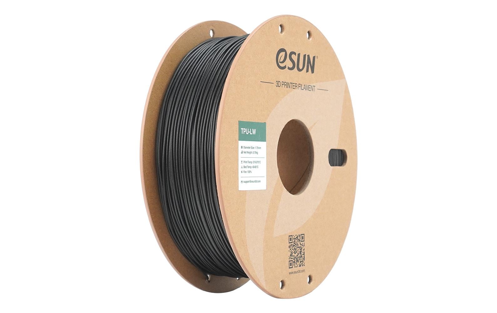 eSUN Filament TPU LW – 1,75 mm, 1 kg – Schwarz