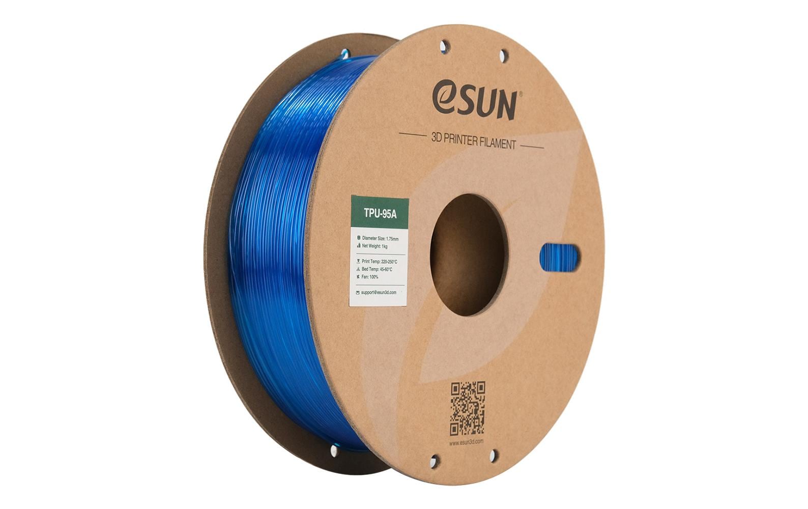 eSUN Filament TPU-95A – 1,75 mm, 1 kg – Blau