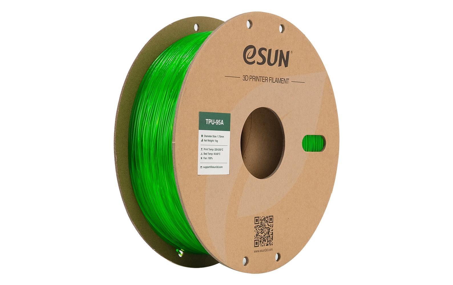 eSUN Filament TPU-95A – 1,75 mm, 1 kg – Grün