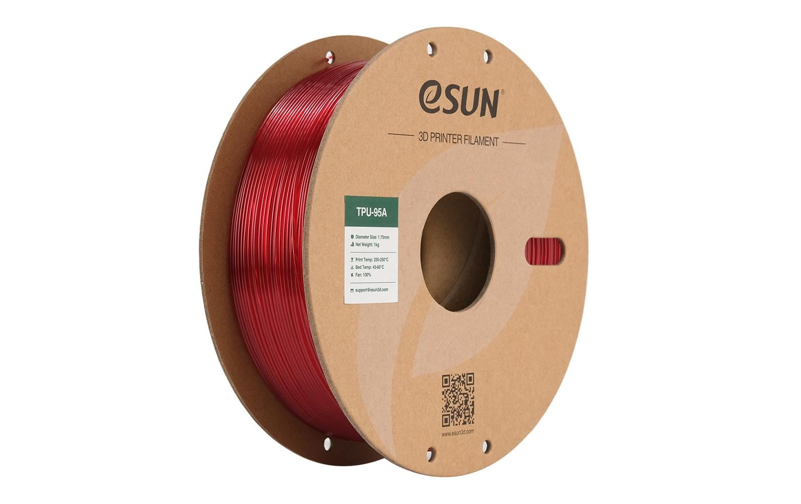eSUN Filament TPU-95A – 1,75 mm, 1 kg – Rot
