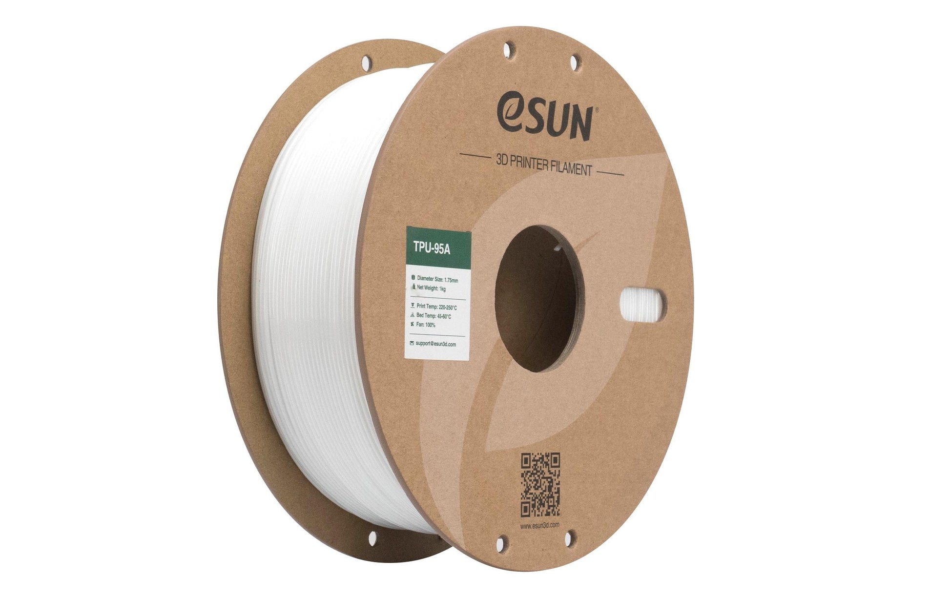 eSUN Filament TPU-95A – 1,75 mm, 1 kg – Weiss