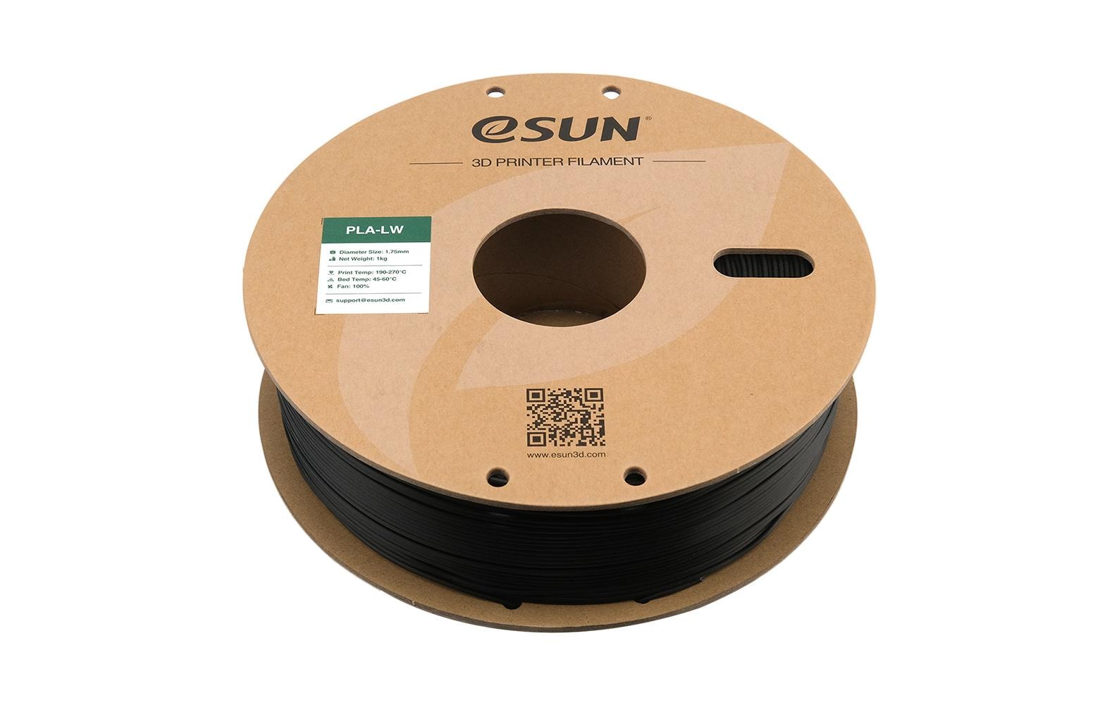 eSUN Filament PLA LW – 1,75 mm, 1 kg – Schwarz