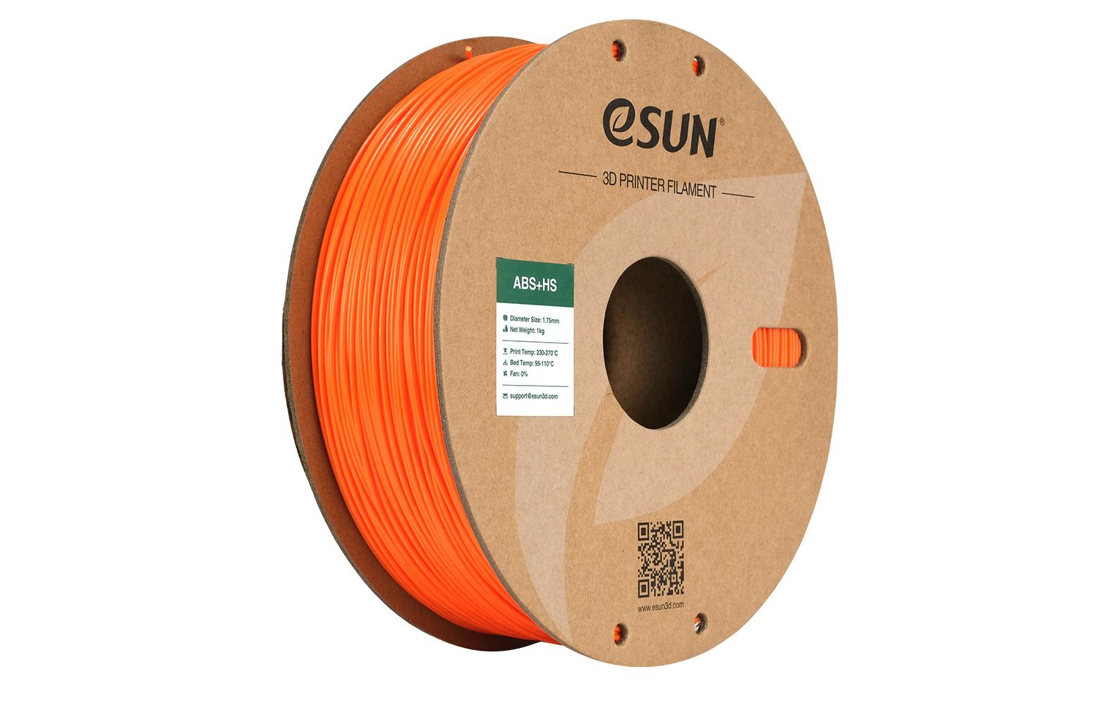 eSUN 3D-Drucker-Filament ABS+ HS 1,75 mm Orange, 1 kg