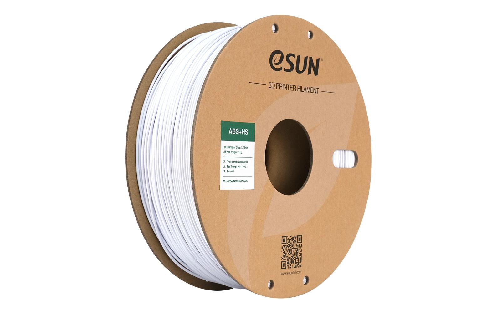 eSUN 3D-Drucker-Filament ABS 1,75 mm Kaltweiss, 1 kg