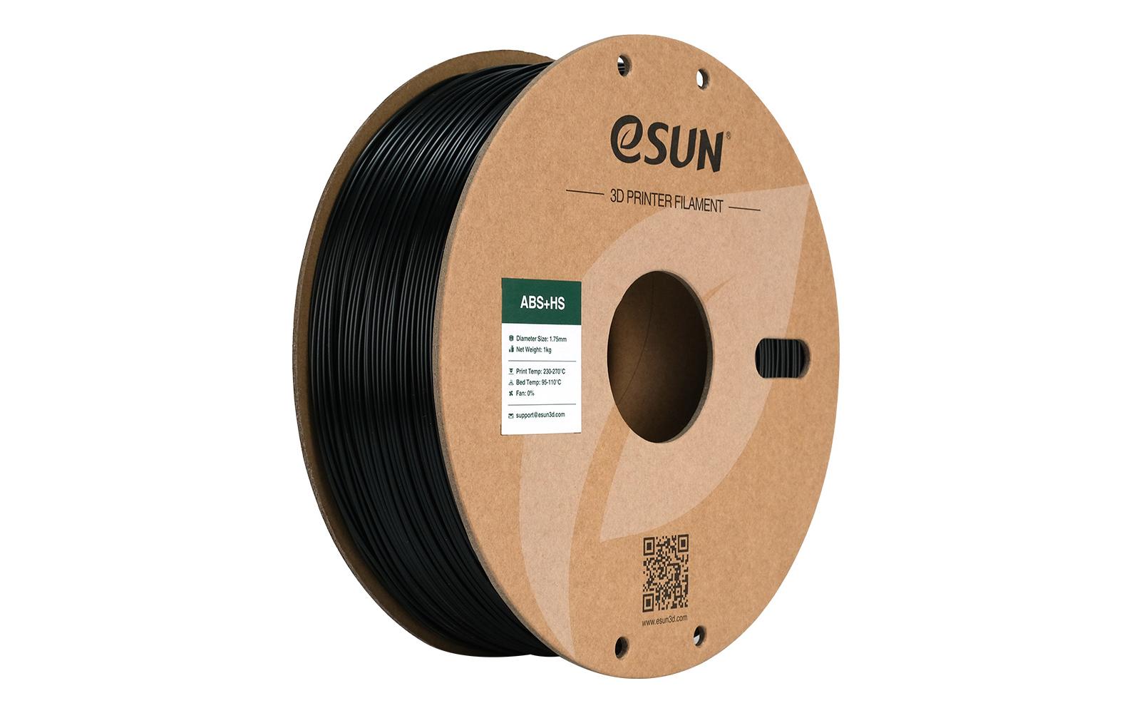 eSUN 3D-Drucker-Filament ABS 1,75 mm Schwarz, 1 kg