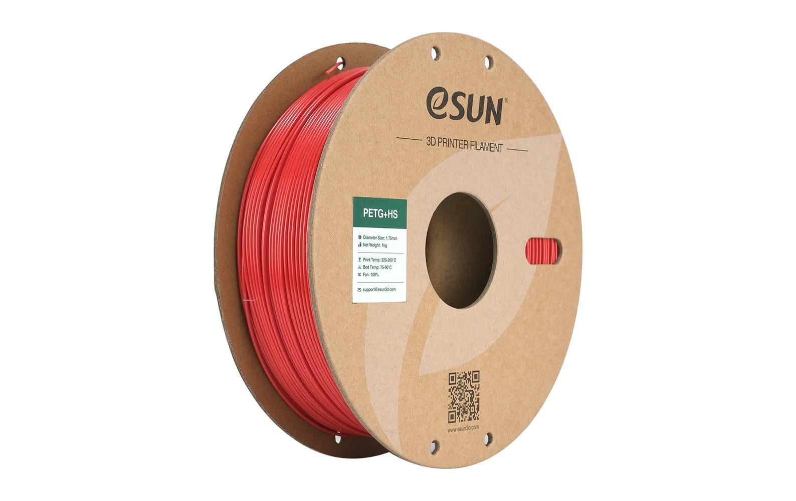 eSUN 3D-Drucker-Filament PETG 1,75 mm Feuerrot, 1 kg