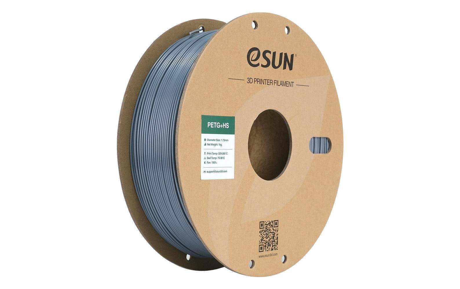 eSUN 3D-Drucker-Filament PETG 1,75 mm Grau, 1 kg