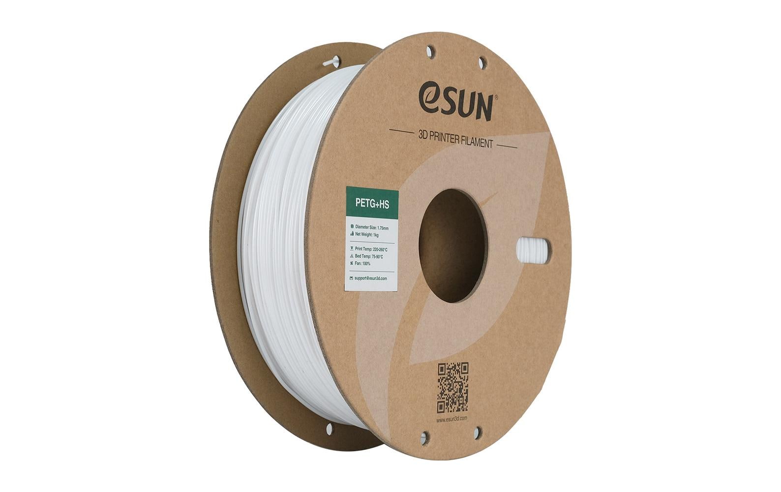 eSUN 3D-Drucker-Filament PETG 1,75 mm Weiss, 1 kg