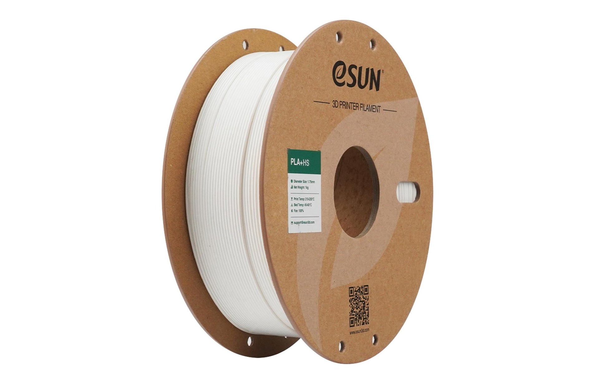eSUN 3D-Drucker-Filament PLA+ HS 1,75 mm Milchweiss, 1 kg