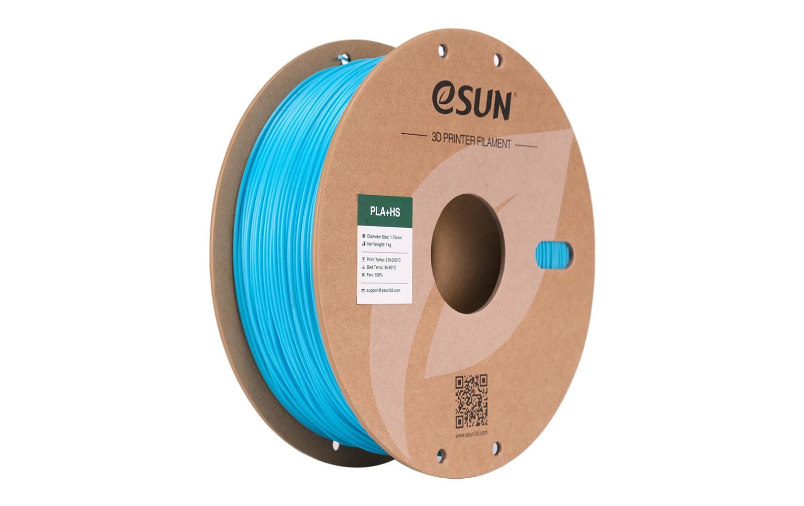 eSUN 3D-Drucker-Filament PLA+ 1,75 mm Hellblau, 1 kg