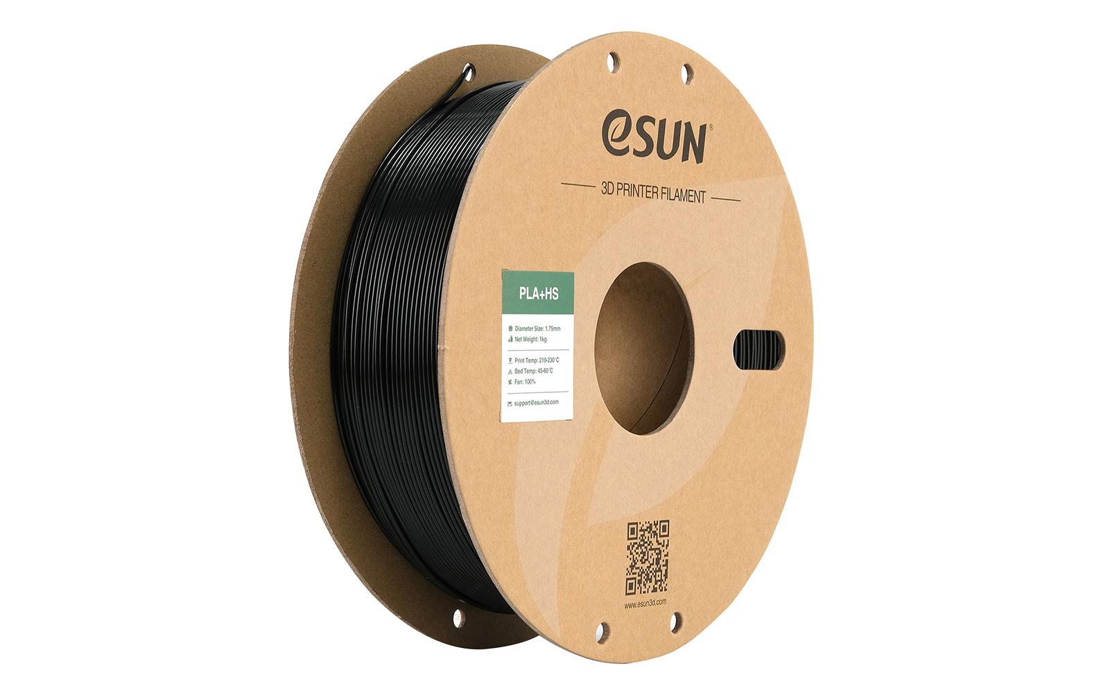 eSUN 3D-Drucker-Filament PLA 1,75 mm Schwarz, 1 kg