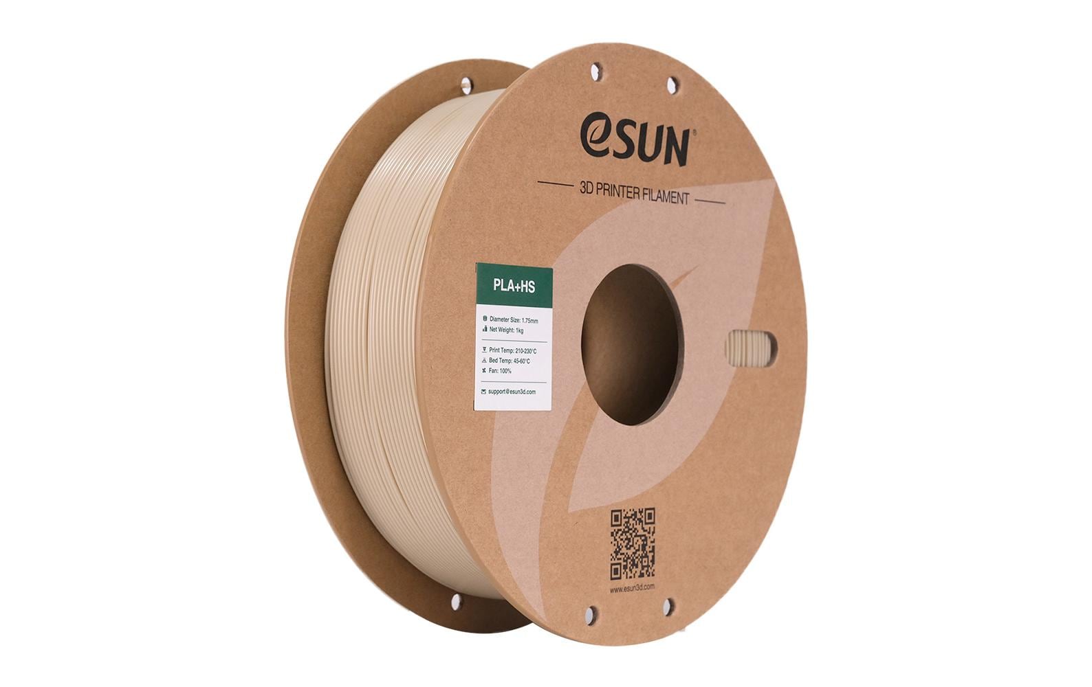 eSUN 3D-Drucker-Filament PLA+ HS 1,75 mm Knochenweiss, 1 kg
