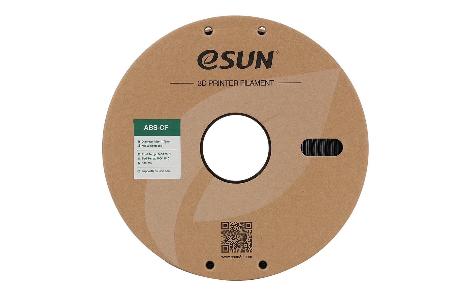 eSUN ABS-CF Filament – 1,75 mm, 1 kg – Schwarz