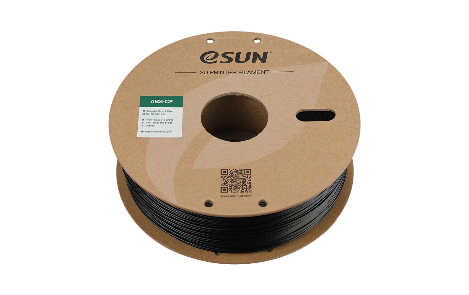 eSUN ABS-CF Filament – 1,75 mm, 1 kg – Schwarz