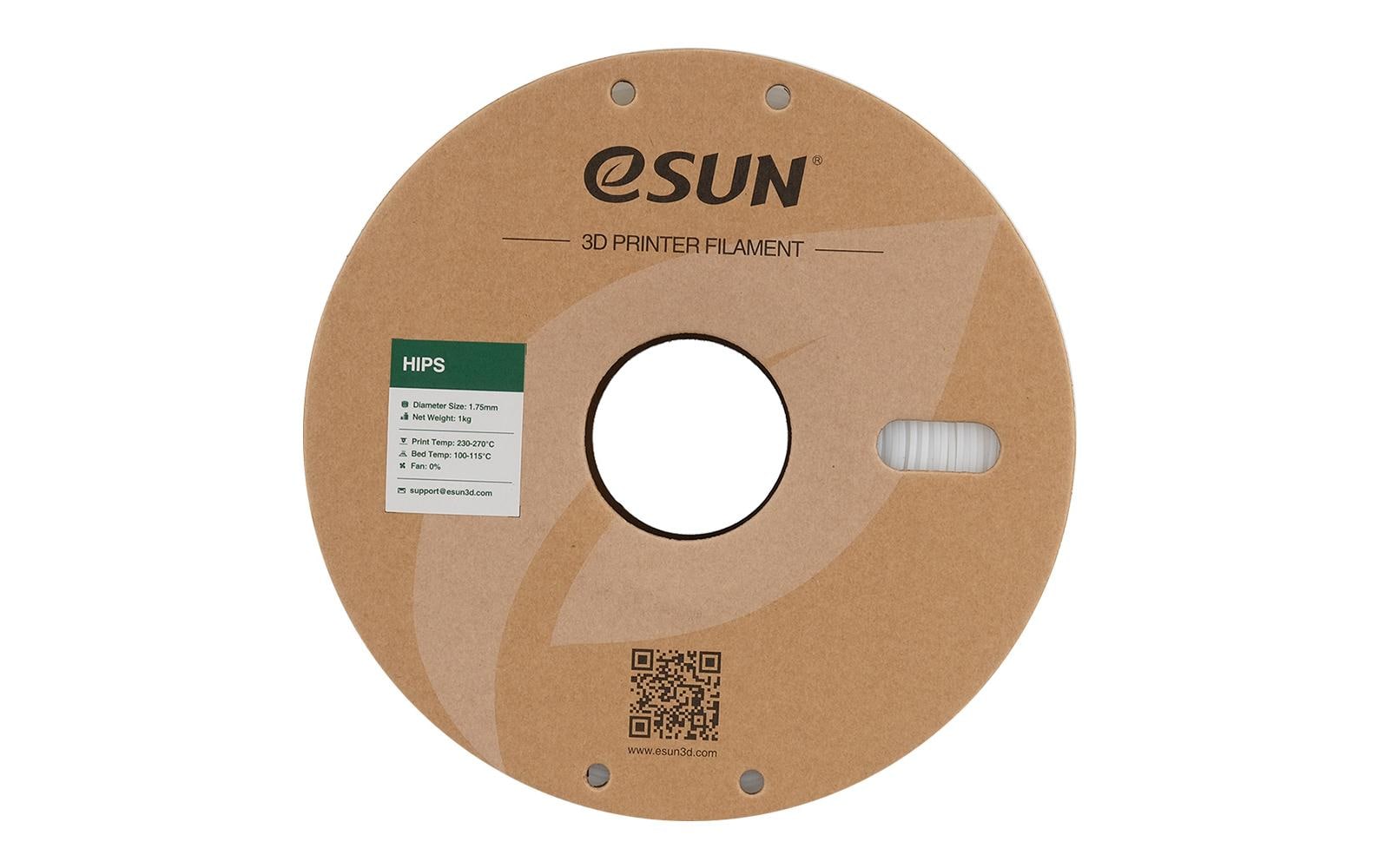 eSUN 3D-Drucker-Filament HIPS 1,75 mm Weiss, 1 kg