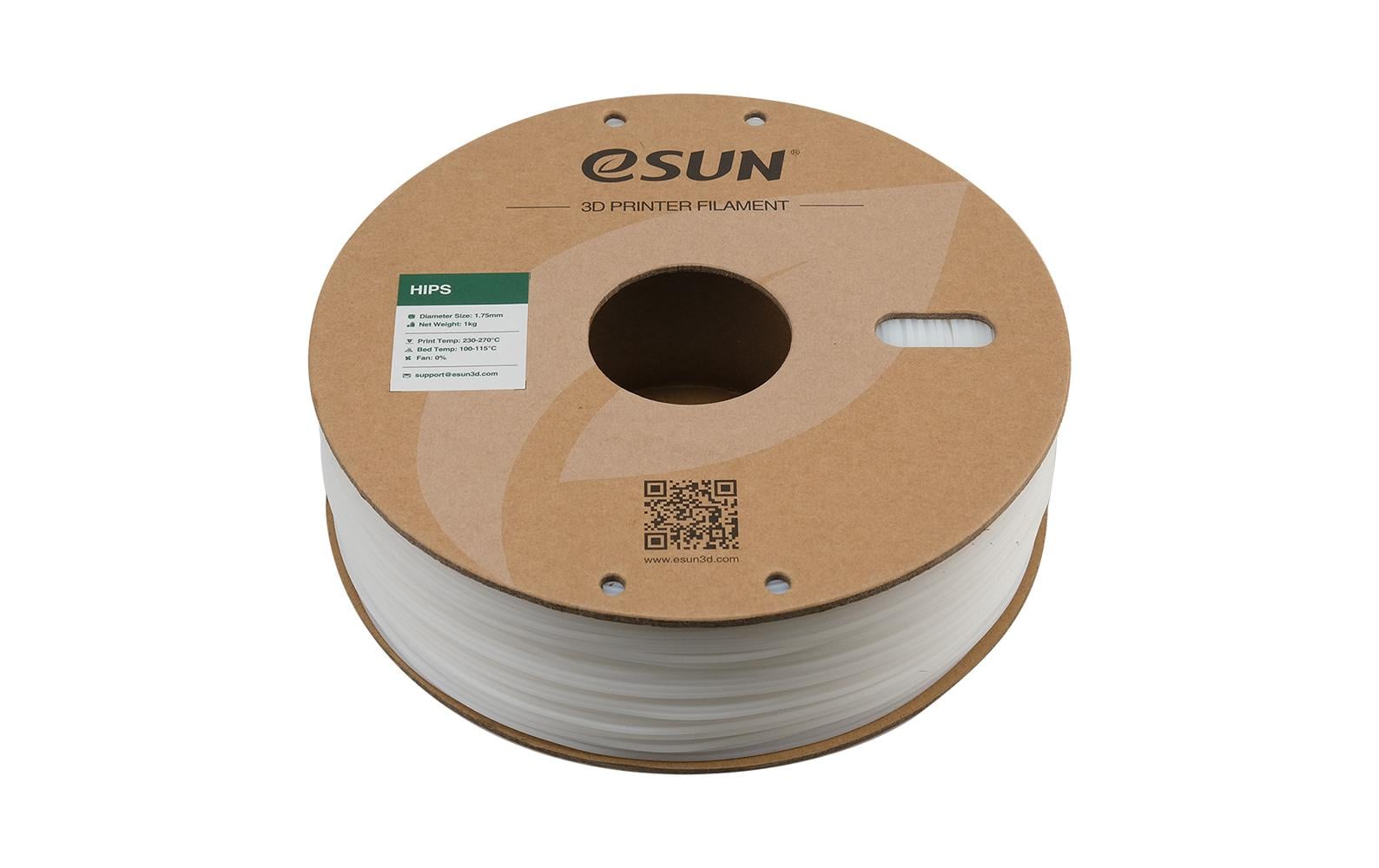 eSUN 3D-Drucker-Filament HIPS 1,75 mm Weiss, 1 kg