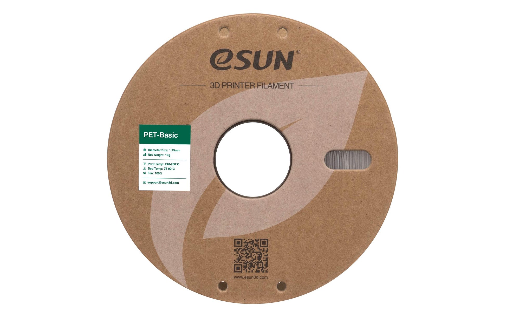 eSUN 3D-Drucker-Filament PET 1,75 mm Transparent, 1 kg