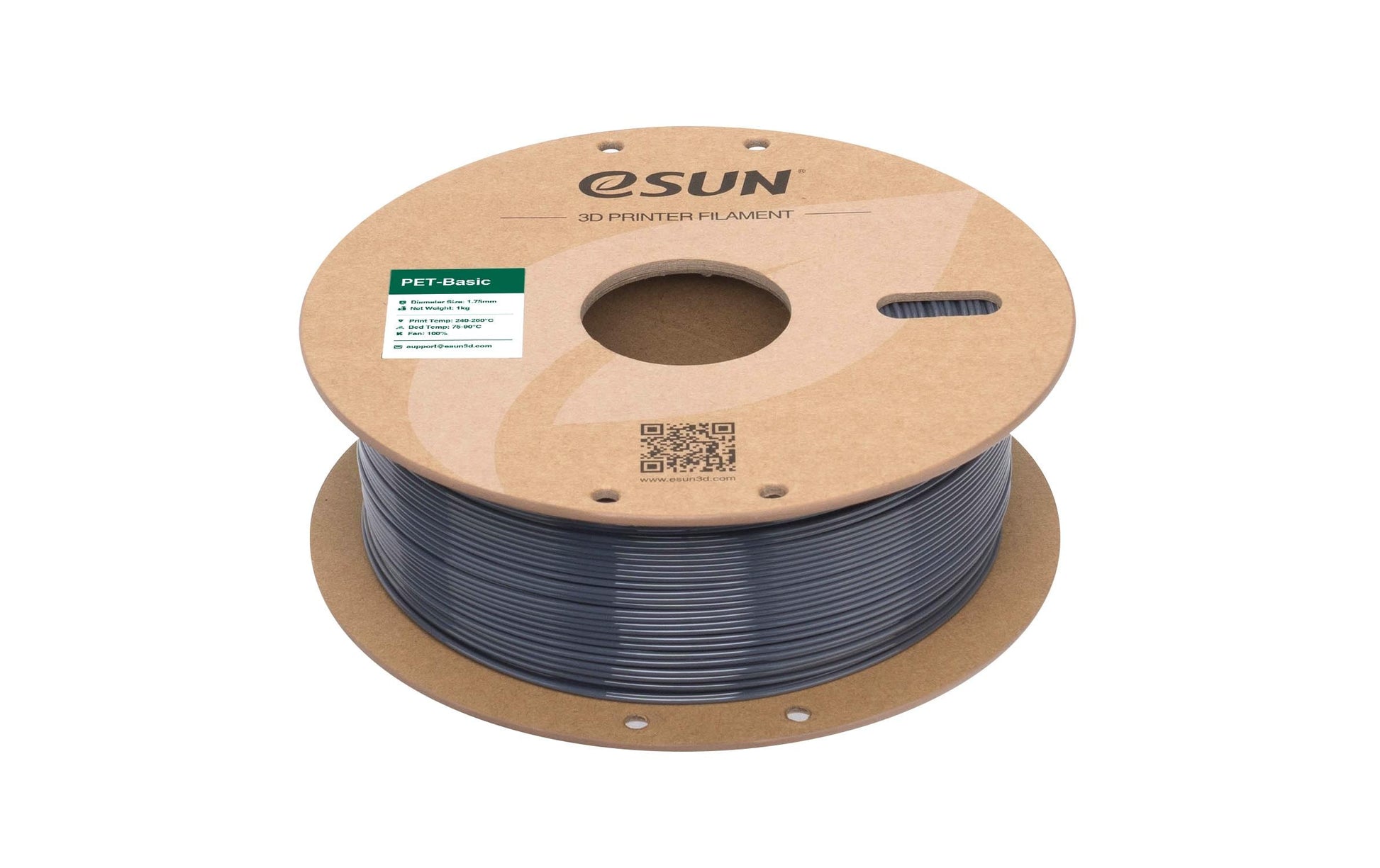 eSUN 3D-Drucker-Filament PET 1,75 mm Grau, 1 kg