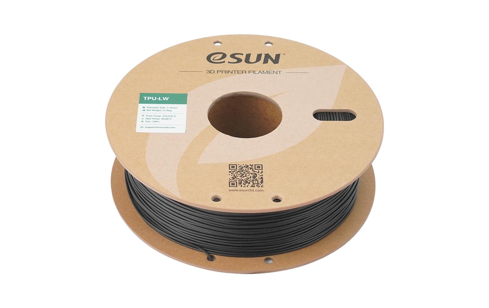 eSUN Filament TPU LW – 1,75 mm, 1 kg – Schwarz