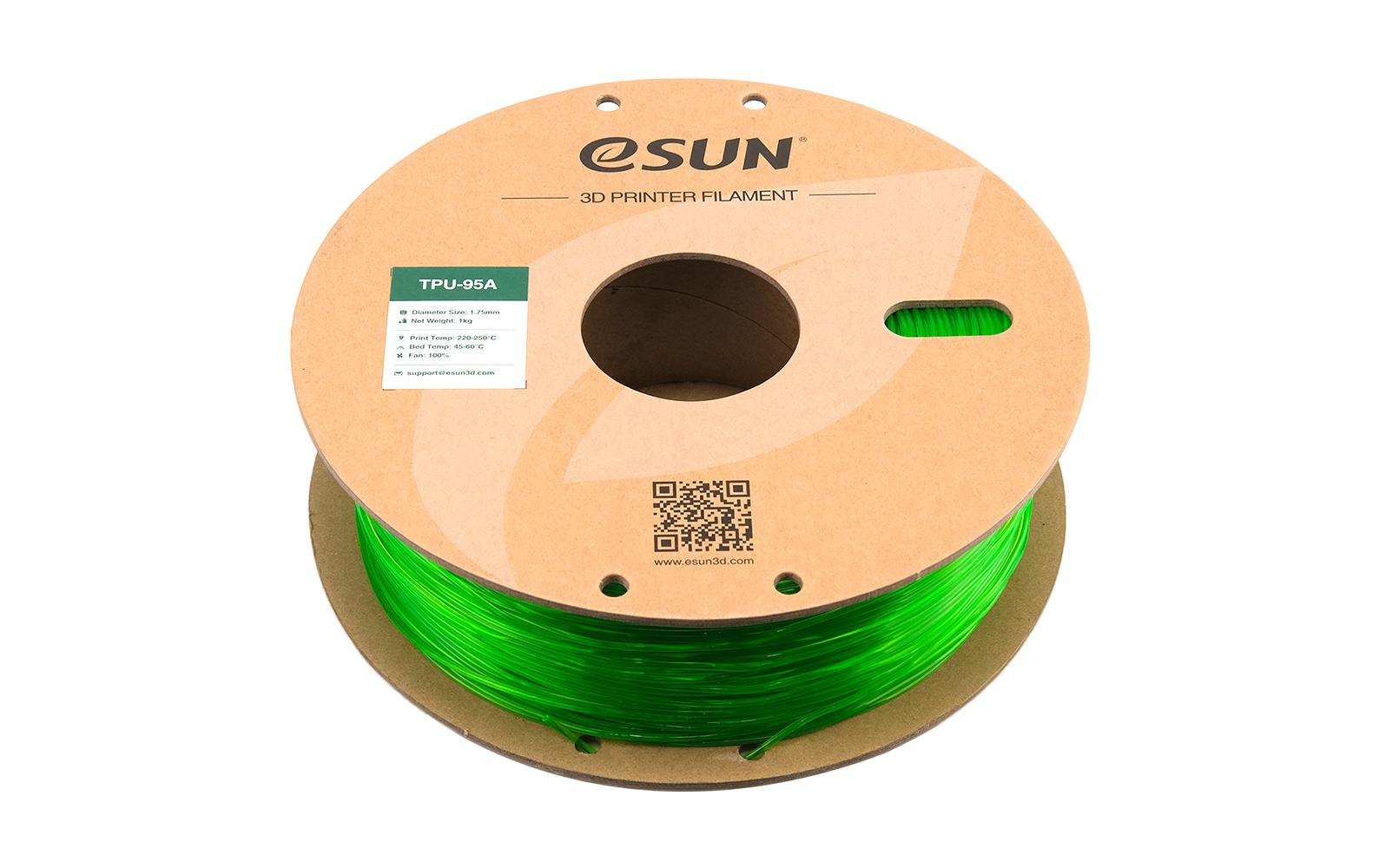 eSUN Filament TPU-95A – 1,75 mm, 1 kg – Grün