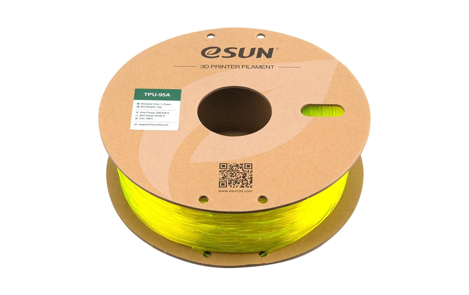 eSUN Filament TPU-95A – 1,75 mm, 1 kg – Gelb – 1 Stück