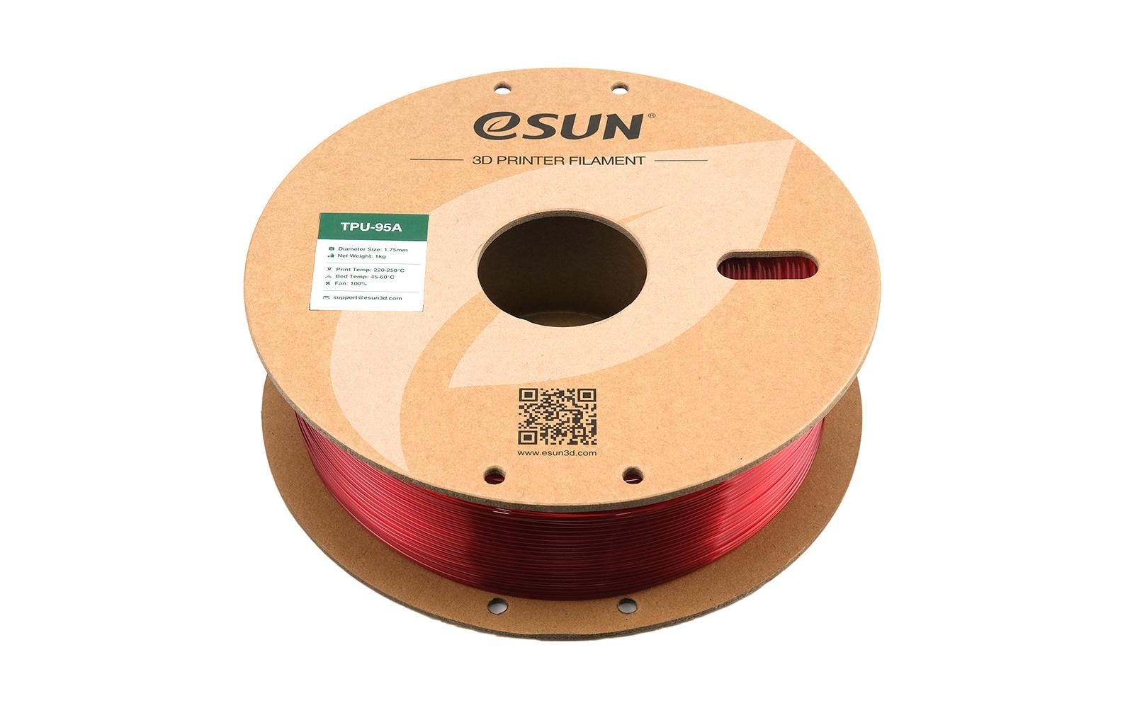 eSUN Filament TPU-95A – 1,75 mm, 1 kg – Rot