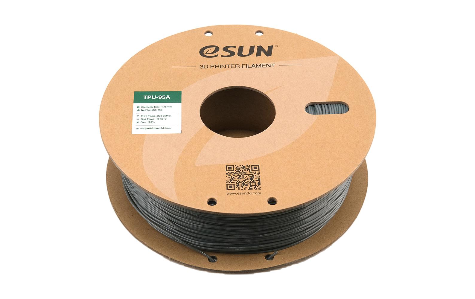 eSUN Filament TPU-95A – 1,75 mm, 1 kg – Grau