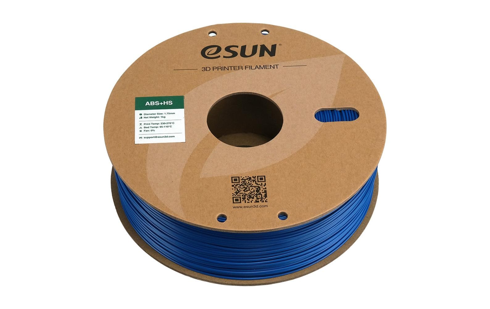 eSUN 3D-Drucker-Filament ABS+ HS ABS 1,75 mm Blau, 1 kg