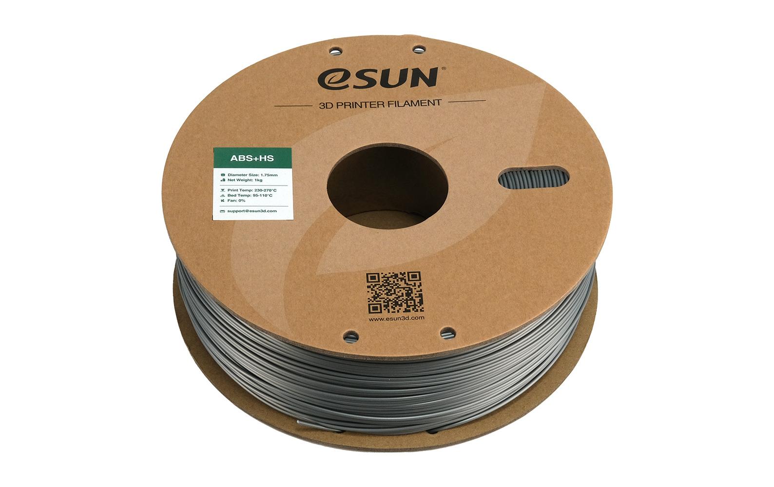 eSUN 3D-Drucker-Filament ABS 1,75 mm Silber, 1 kg