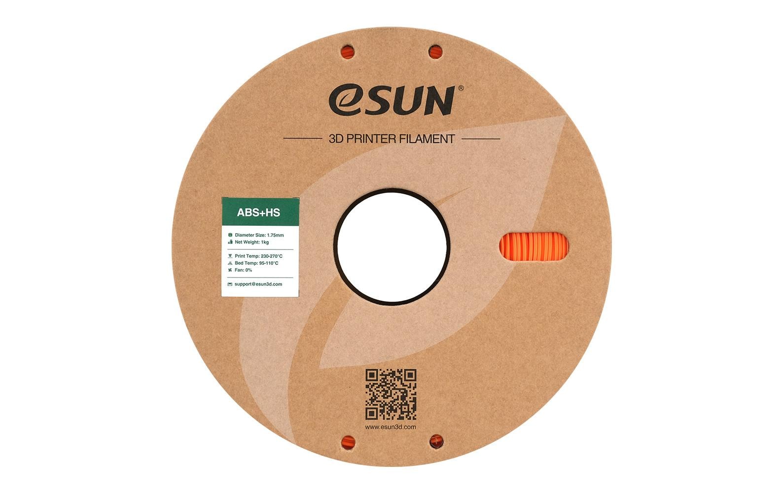 eSUN 3D-Drucker-Filament ABS+ HS 1,75 mm Orange, 1 kg