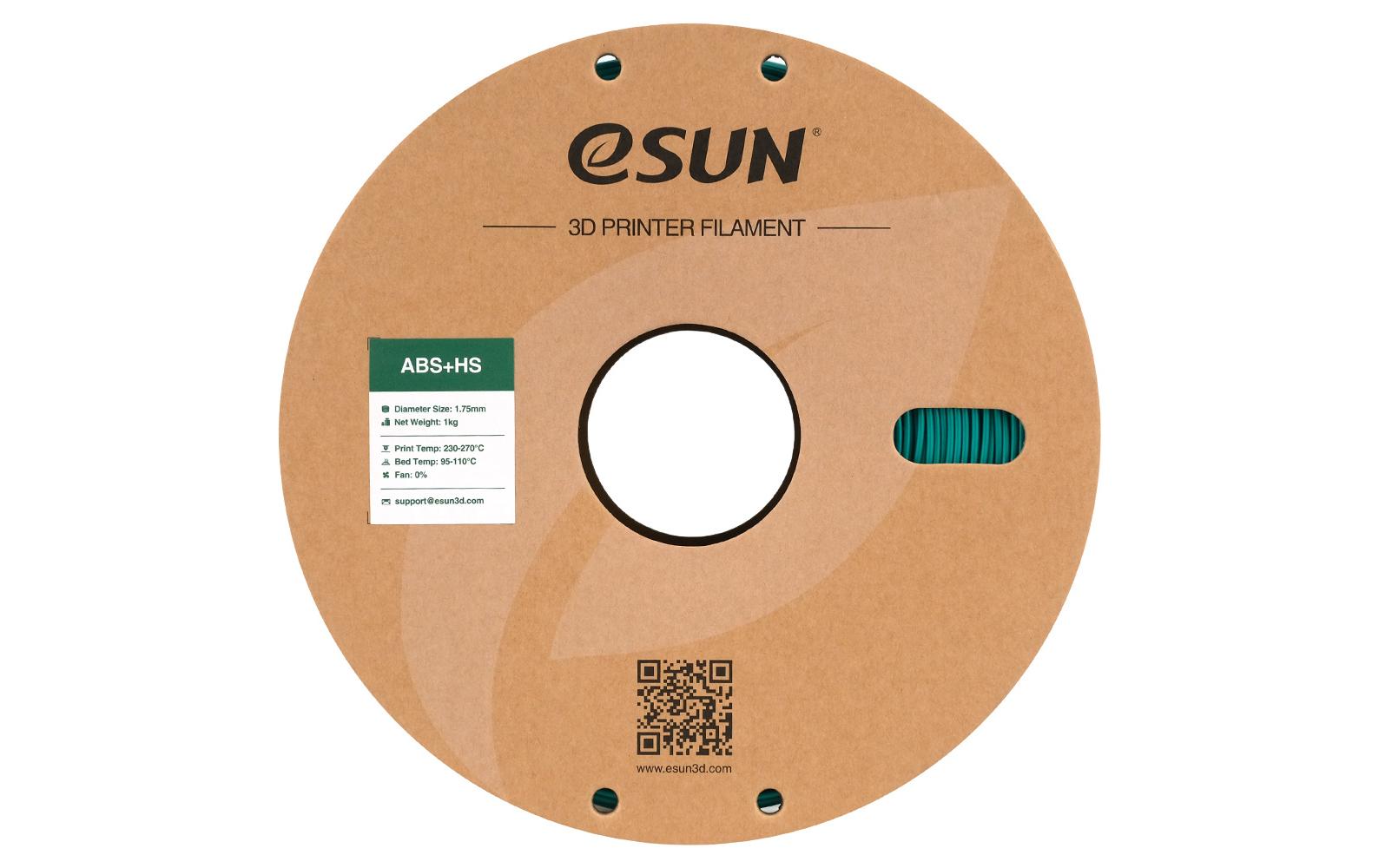 eSUN Filament ABS+ HS – 1,75 mm, 1 kg – Grün