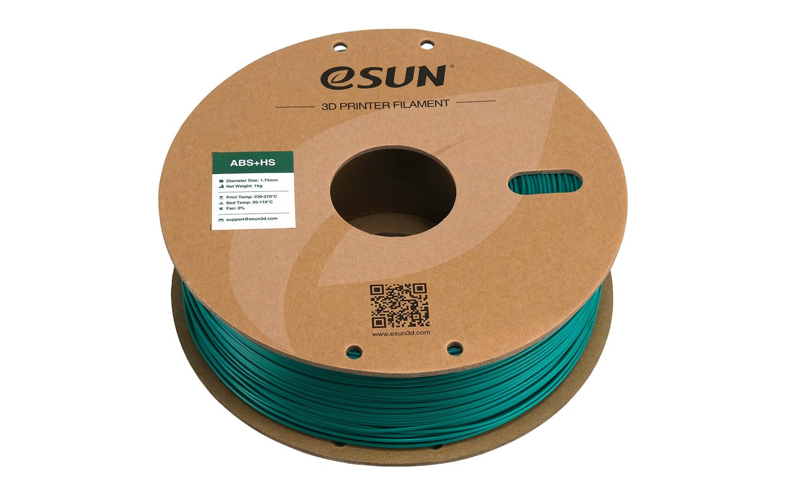 eSUN Filament ABS+ HS – 1,75 mm, 1 kg – Grün