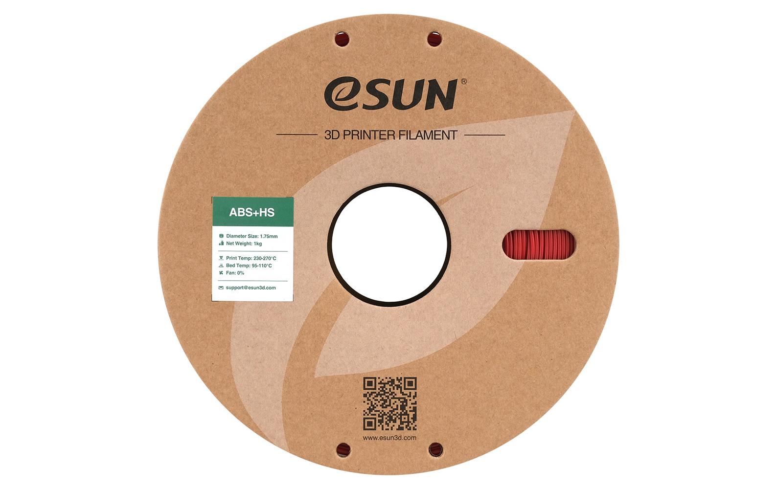 eSUN 3D-Drucker-Filament ABS 1,75 mm Feuerrot, 1 kg