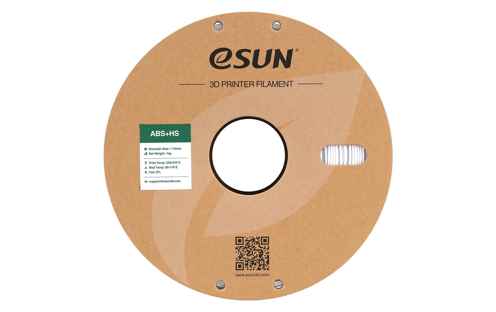 eSUN 3D-Drucker-Filament ABS 1,75 mm Kaltweiss, 1 kg