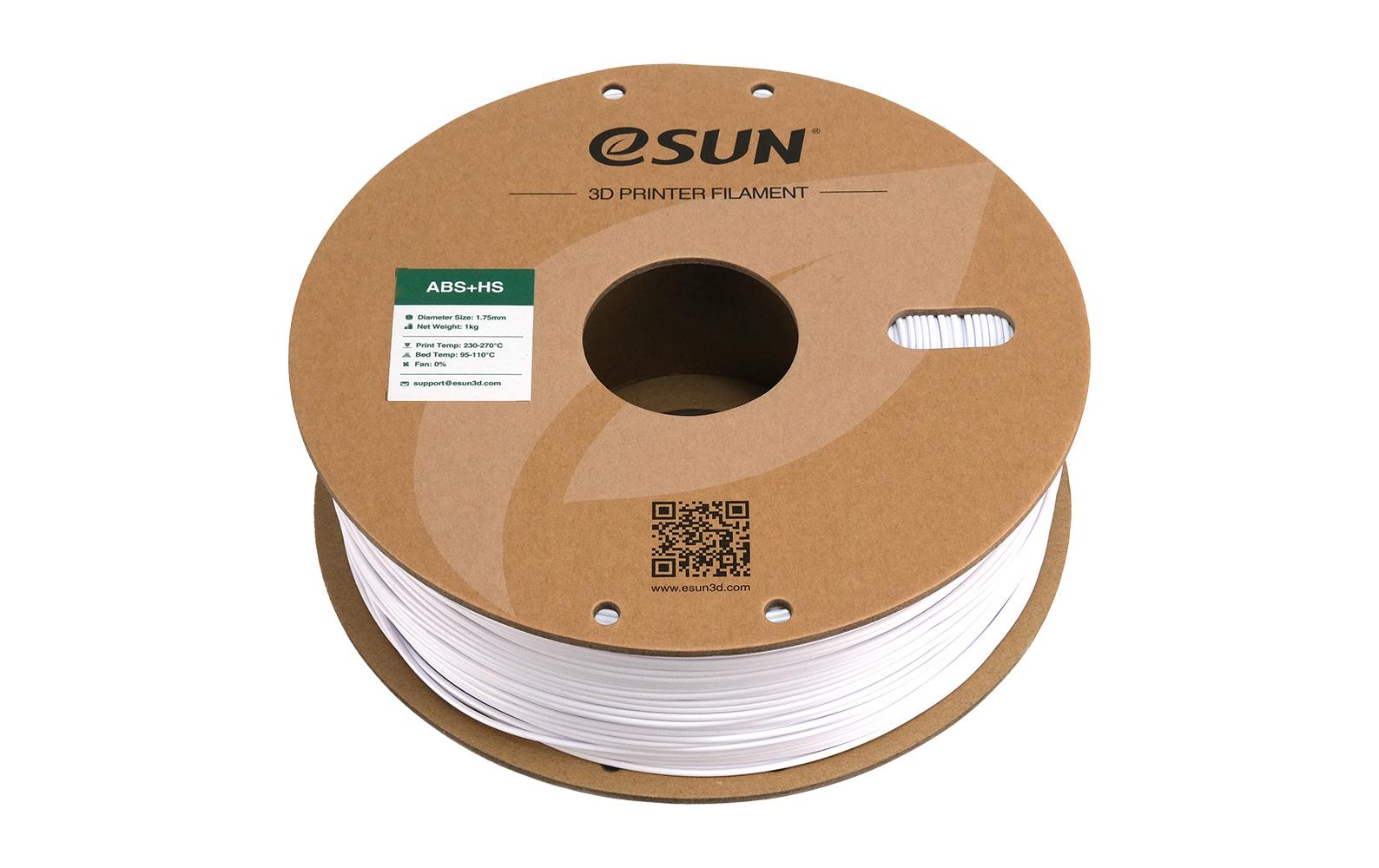 eSUN 3D-Drucker-Filament ABS 1,75 mm Kaltweiss, 1 kg