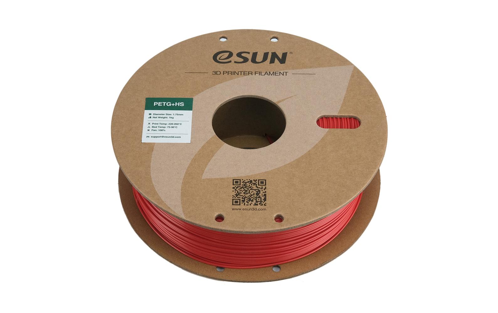 eSUN 3D-Drucker-Filament PETG 1,75 mm Feuerrot, 1 kg