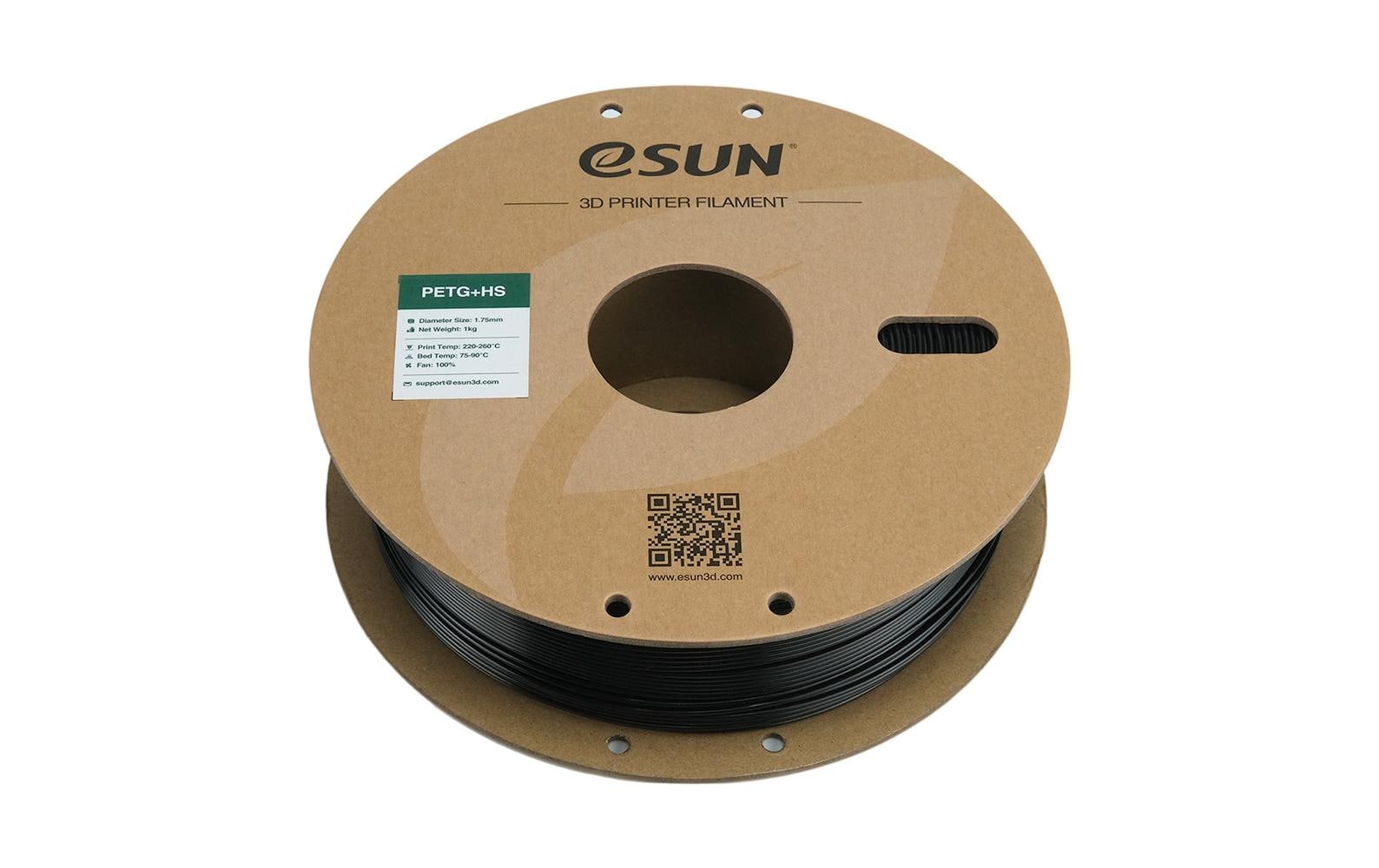 eSUN 3D-Drucker-Filament PETG 1,75 mm Schwarz, 1 kg