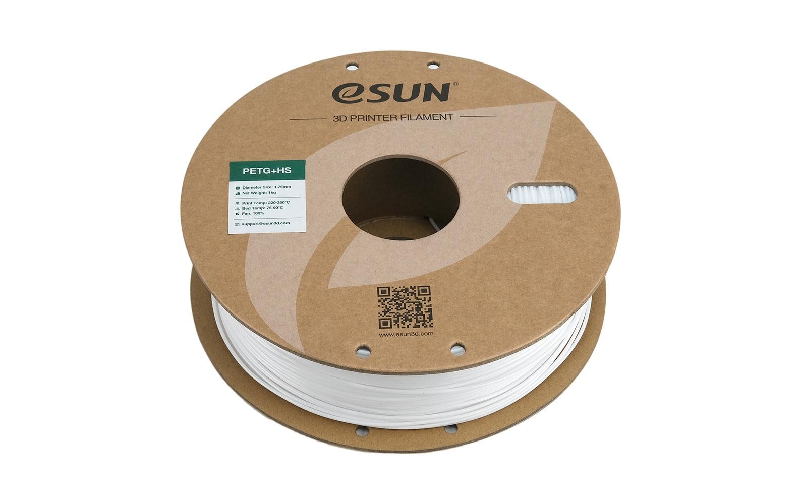 eSUN 3D-Drucker-Filament PETG 1,75 mm Weiss, 1 kg
