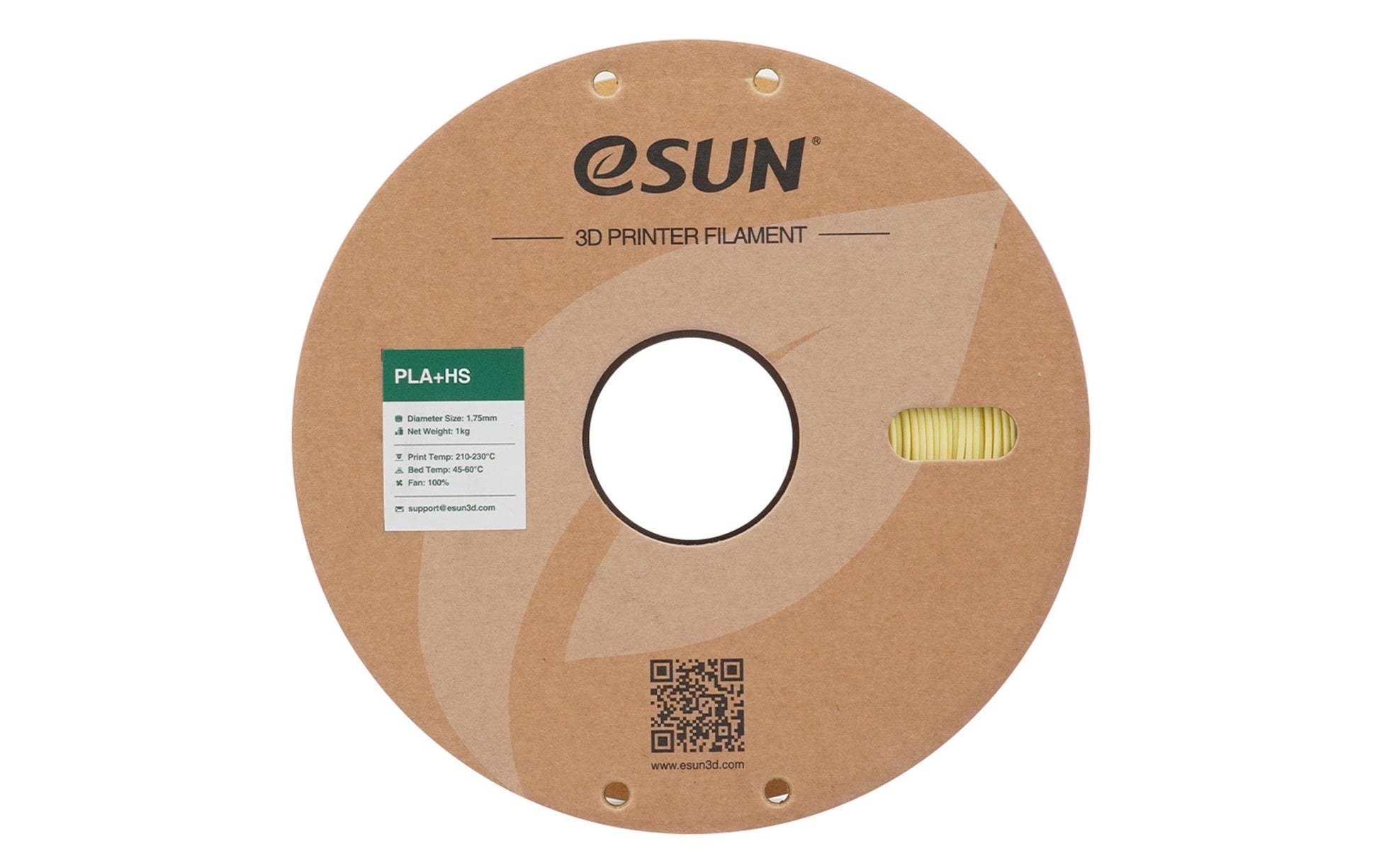 eSUN 3D-Drucker-Filament HS PLA+ 1,75 mm Gelb, 1 kg
