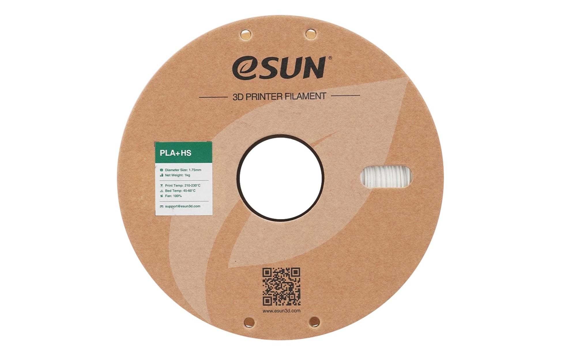 eSUN 3D-Drucker-Filament PLA+ HS 1,75 mm Milchweiss, 1 kg