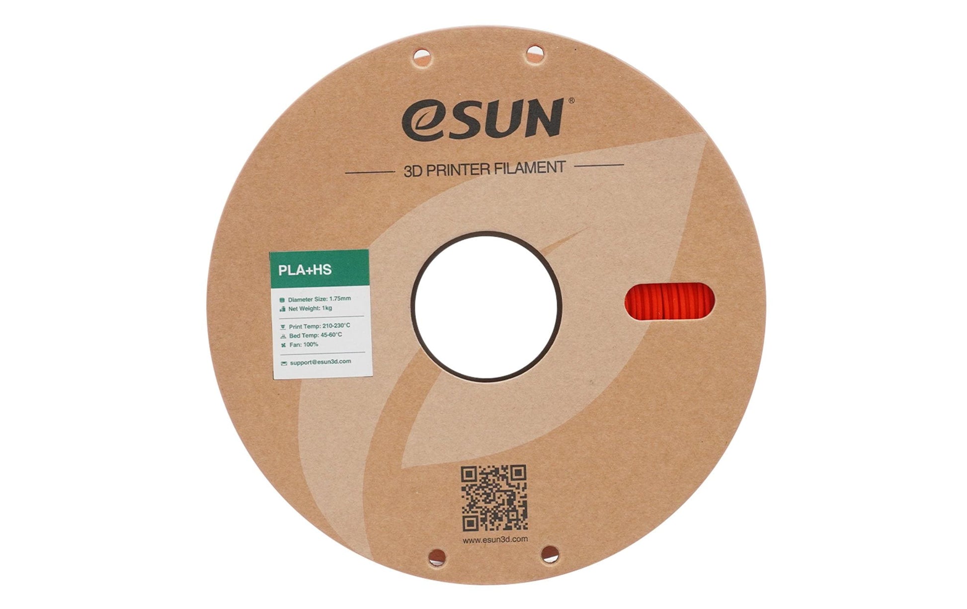eSUN 3D-Drucker-Filament PLA+ HS 1,75 mm Rot, 1 kg