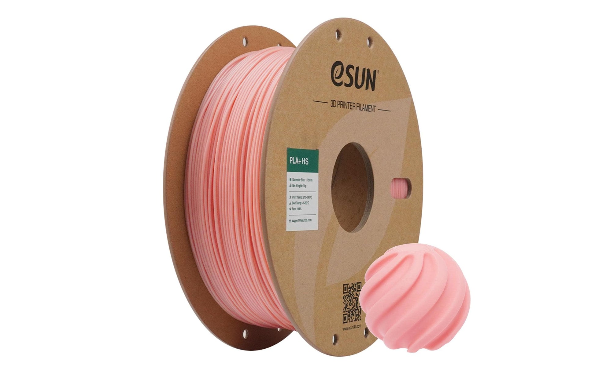 eSUN 3D-Drucker-Filament PLA+ HS 1,75 mm Hellpink, 1 kg