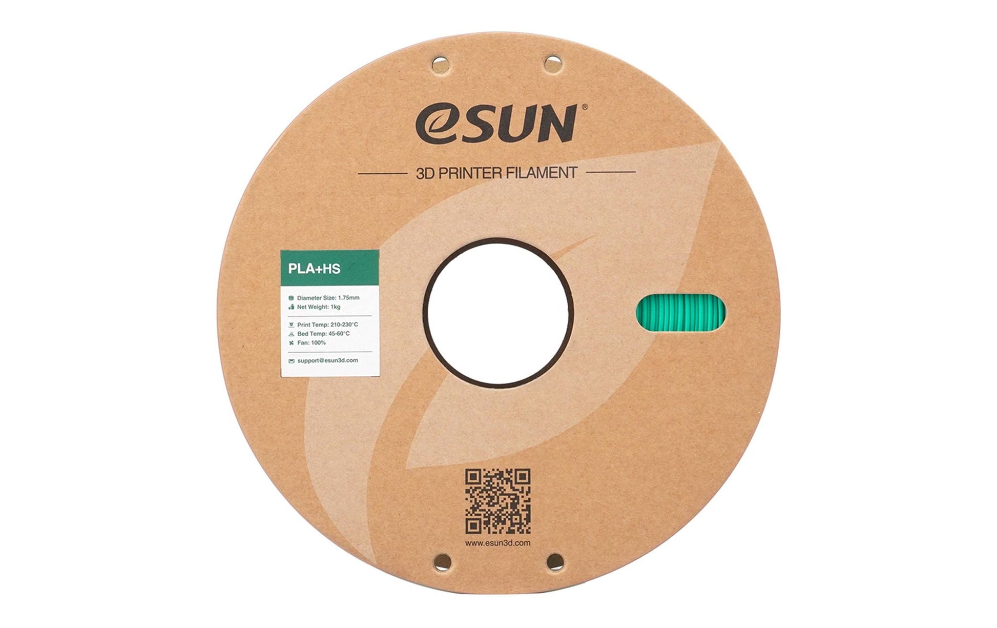 eSUN 3D-Drucker-Filament PLA+ HS 1,75 mm Jade, 1 kg