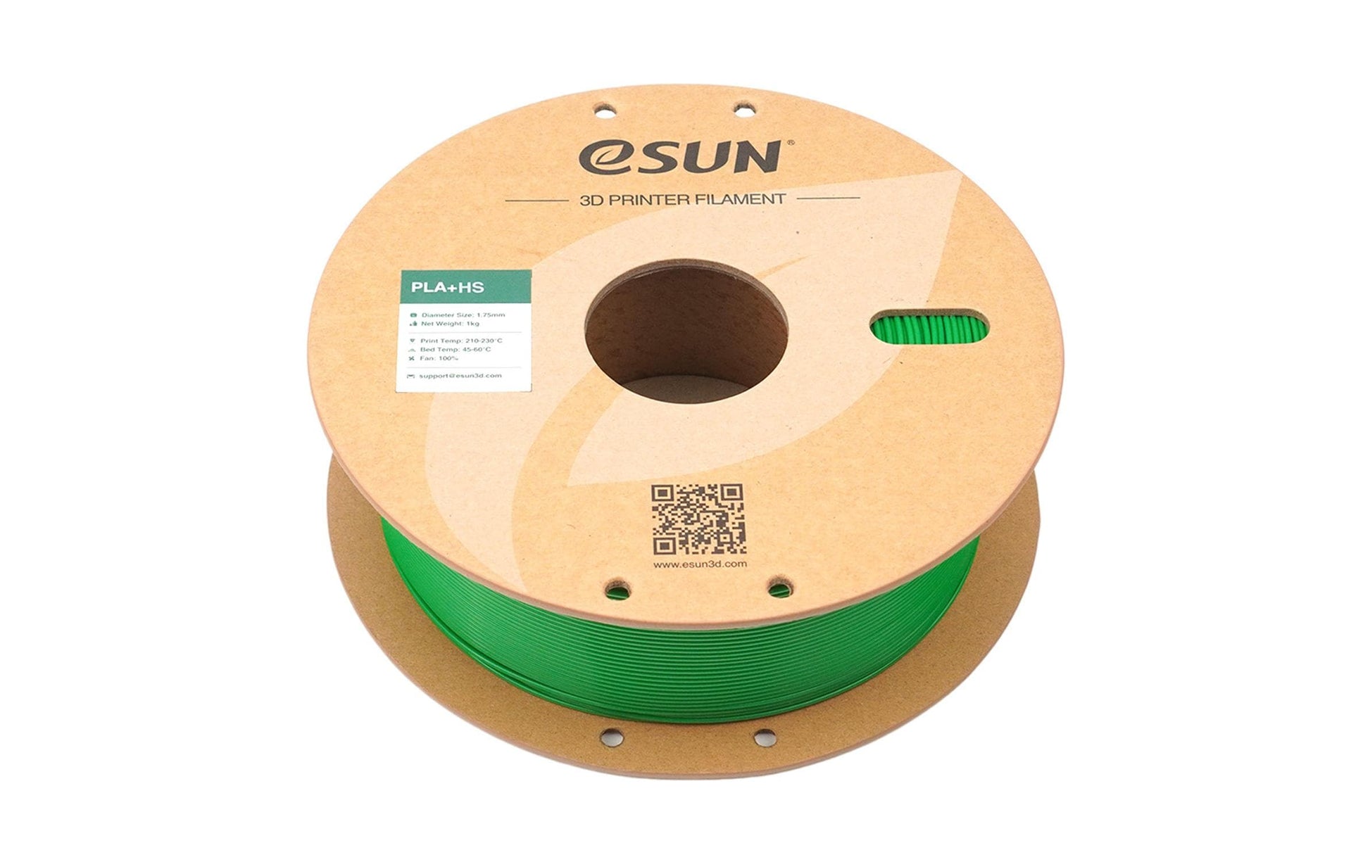 eSUN 3D-Drucker-Filament PLA+ HS 1,75 mm Grasgrün, 1 kg