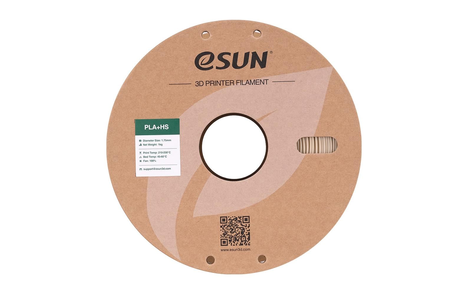 eSUN 3D-Drucker-Filament PLA+ HS 1,75 mm Knochenweiss, 1 kg