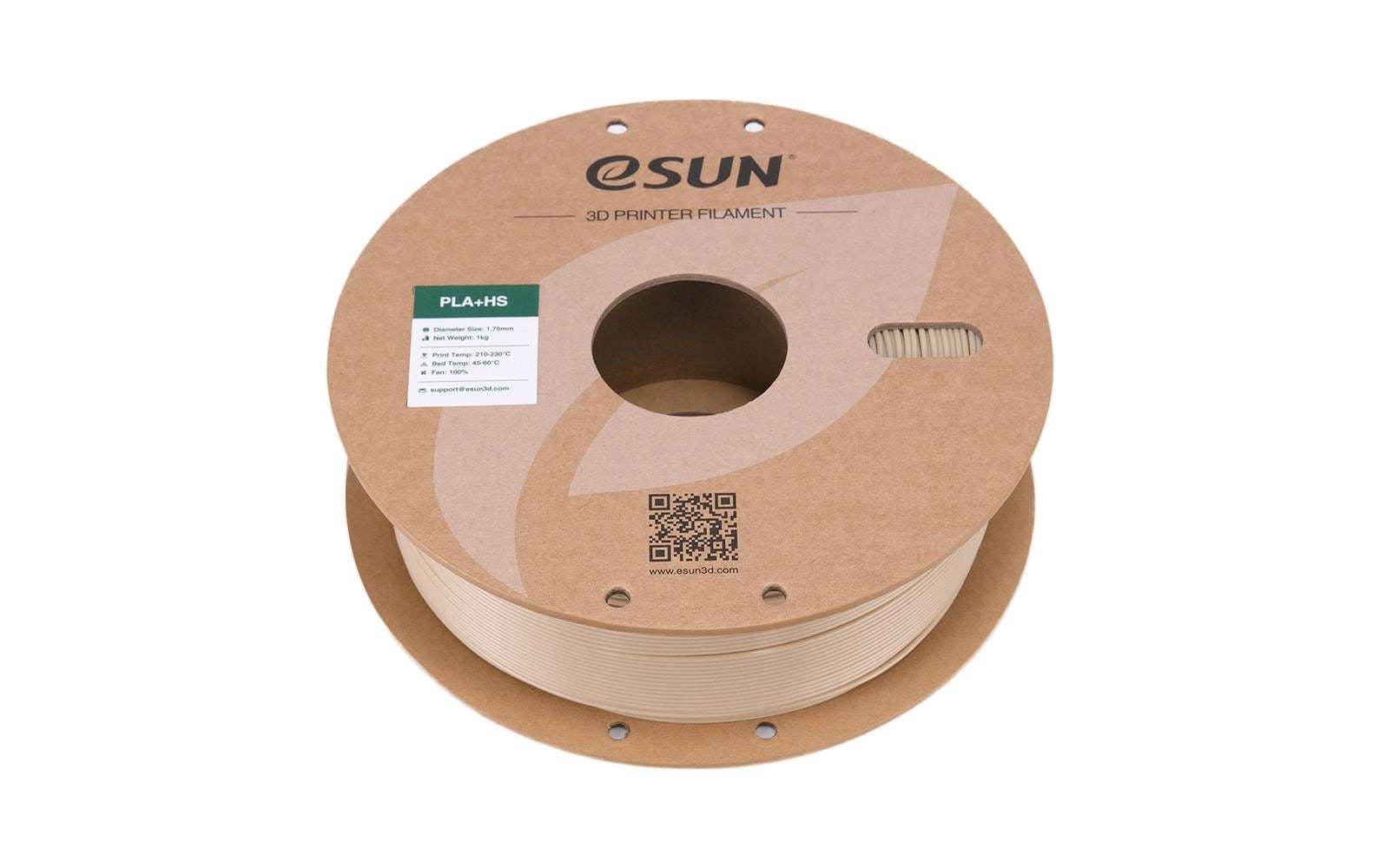 eSUN 3D-Drucker-Filament PLA+ HS 1,75 mm Knochenweiss, 1 kg