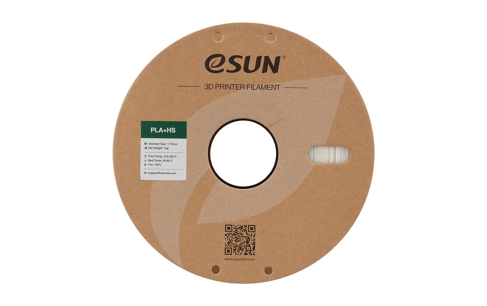 eSUN 3D-Drucker-Filament PLA+ HS 1,75 mm Weiss, 1 kg