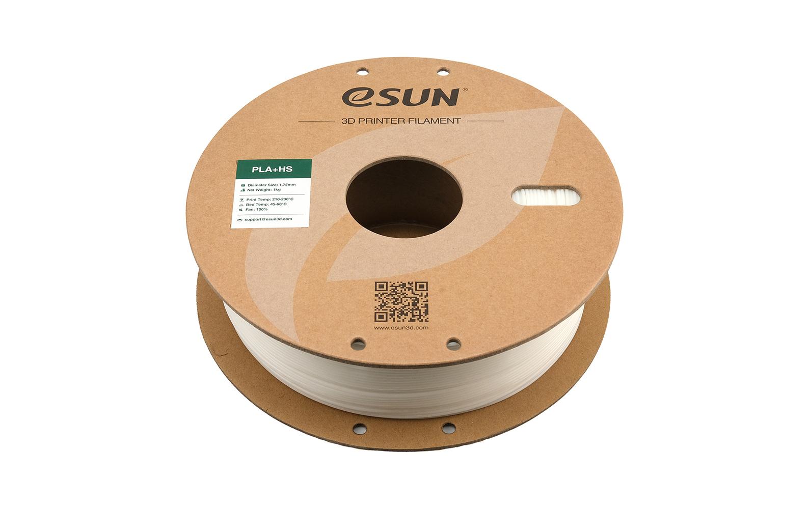 eSUN 3D-Drucker-Filament PLA+ HS 1,75 mm Weiss, 1 kg