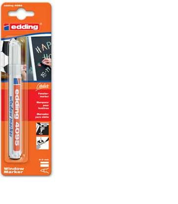 Edding 4095 Kreidemarker – 2–3 mm – Weiss, für Glas/Tafel